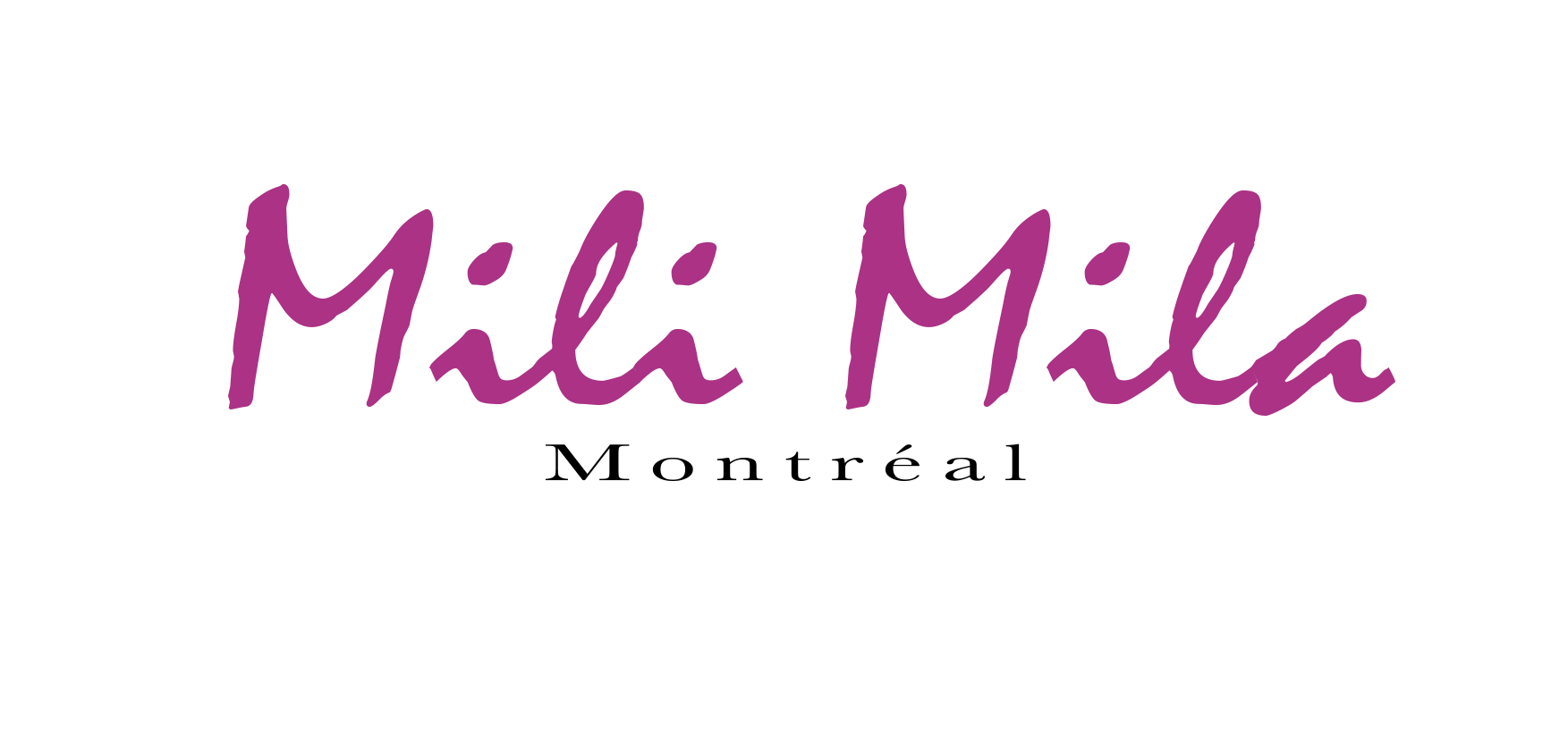 Mili Mila Montréal logo in purple on a white background
